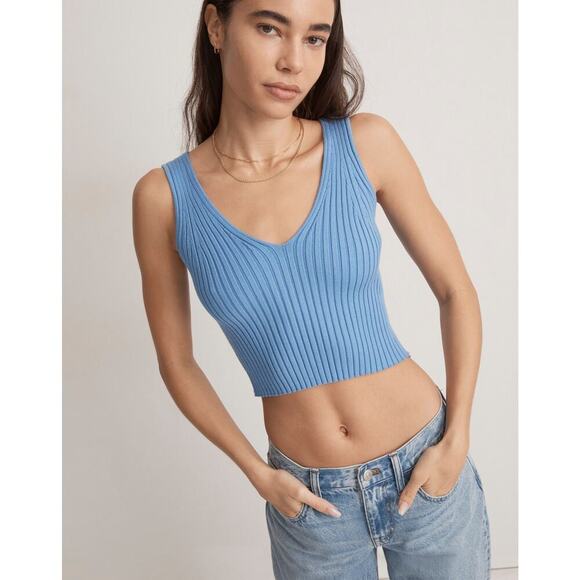 Madewell V-Neck Sweater Tank - Picture 1 of 6